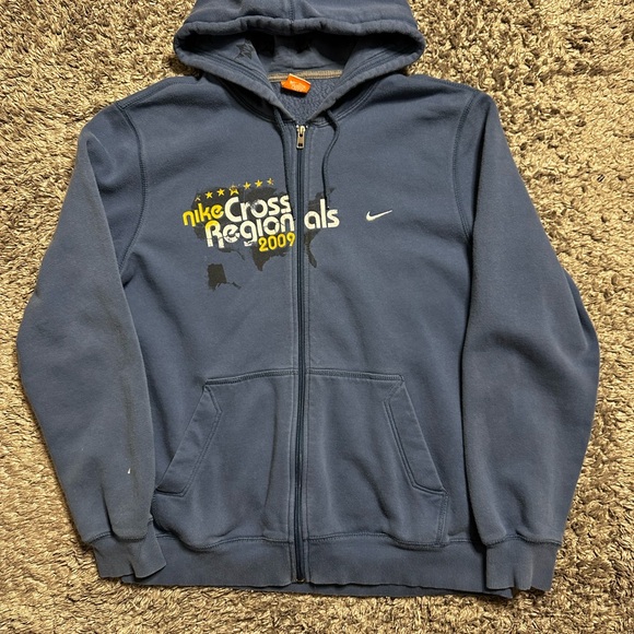 2009 Nike Cross Regionals Blue Zip Hoodie - Picture 2 of 4
